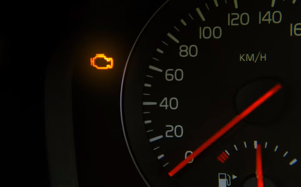 Dashboard and engine light up